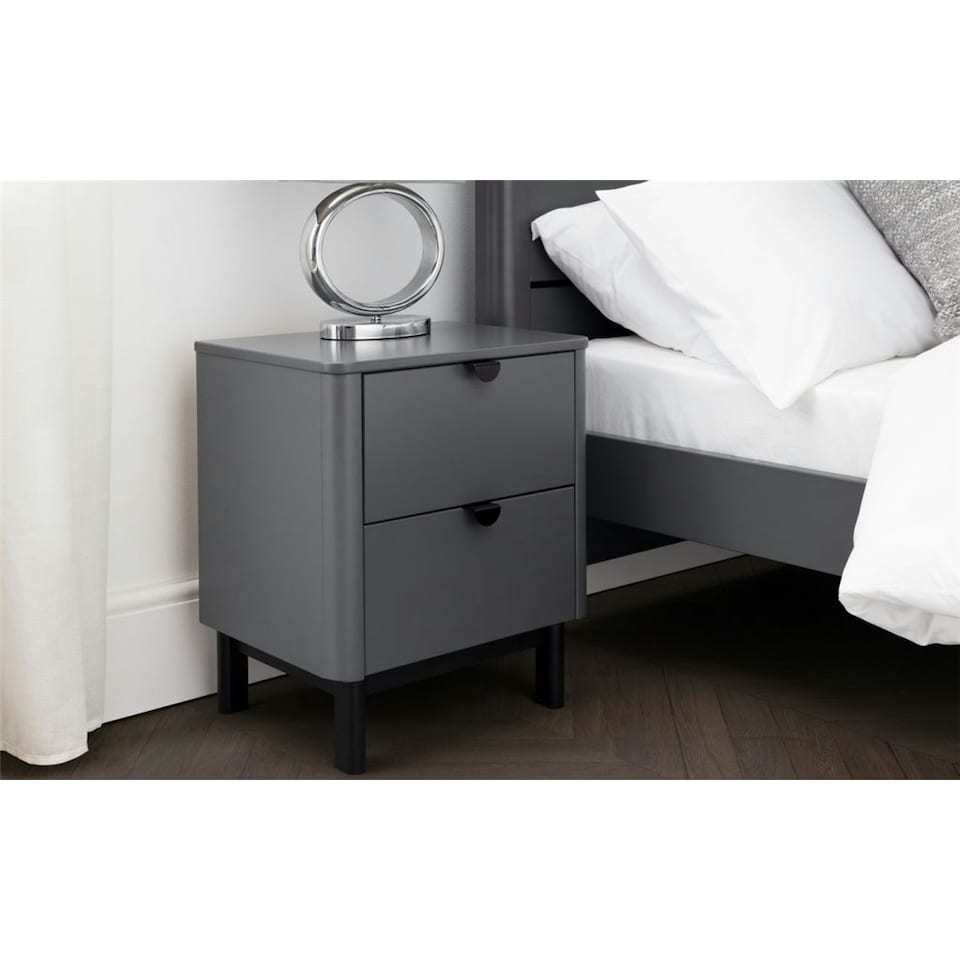 image 1 of Storm Grey Bedside Drawers - 2 Drawers