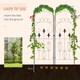 image 4 of Outsunny Set of 2 Metal Trellis for Climbing Plants, Scrolls Design, 45 x 150cm