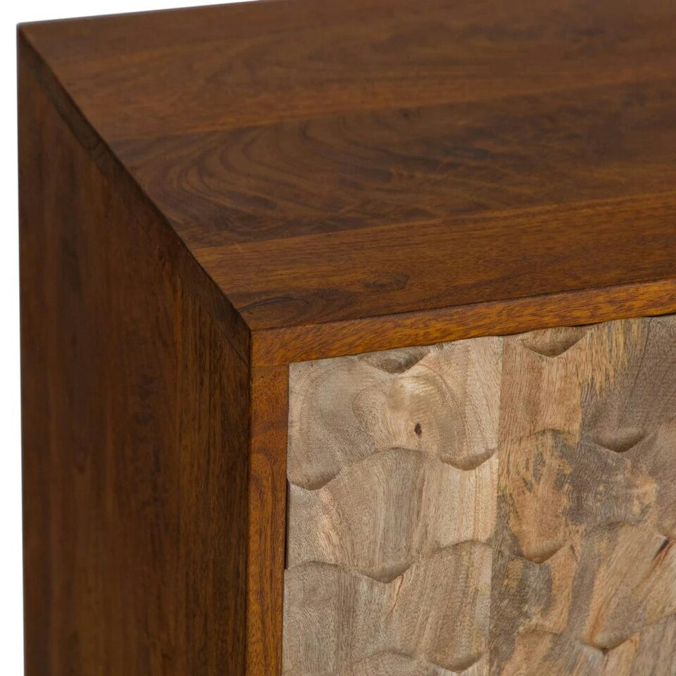 image 1 of Perdue Dakota Solid Mango Wood 2 Door Cupboard Brown