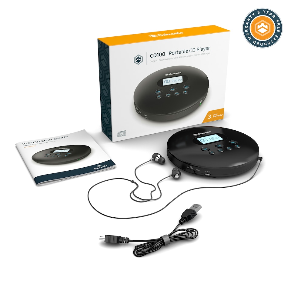 image 1 of Oakcastle CD100 Portable CD Player
