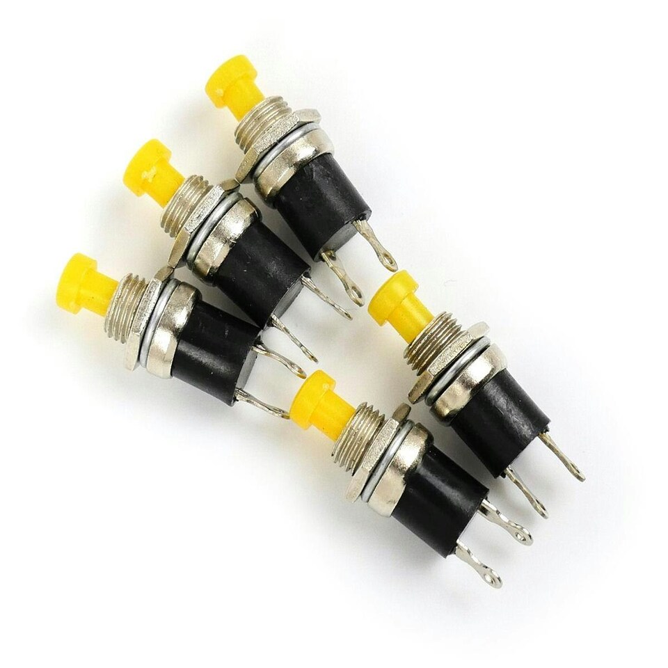 image 1 of Gaugemaster Electric Yellow Push to Make Switches (5)