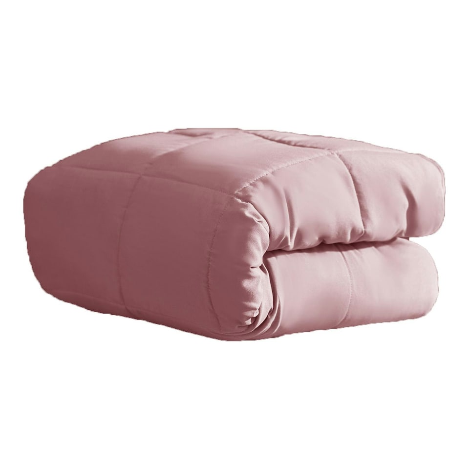 image 1 of OHS Weighted Blanket 8kg Quilted, 150x200cm - Blush Pink