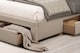 image 5 of 5ft King Size Linen Colour Finish Fabric Upholstered 3 Drawer Storage Bed Frame | Cream | Linen | King