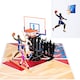 image 1 of Basketball Players 3D Pop Up Greeting Card