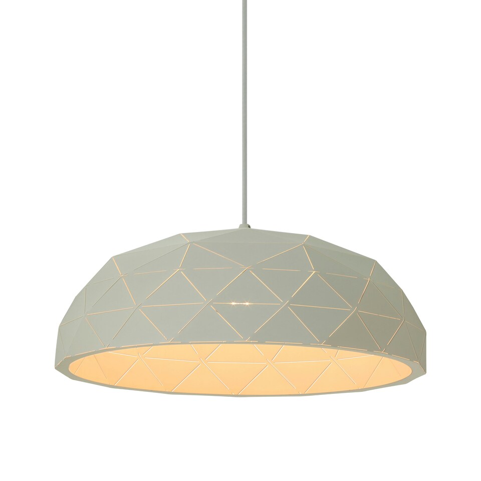 image 1 of Interiors by Premier Small White Dome Pendant Light
