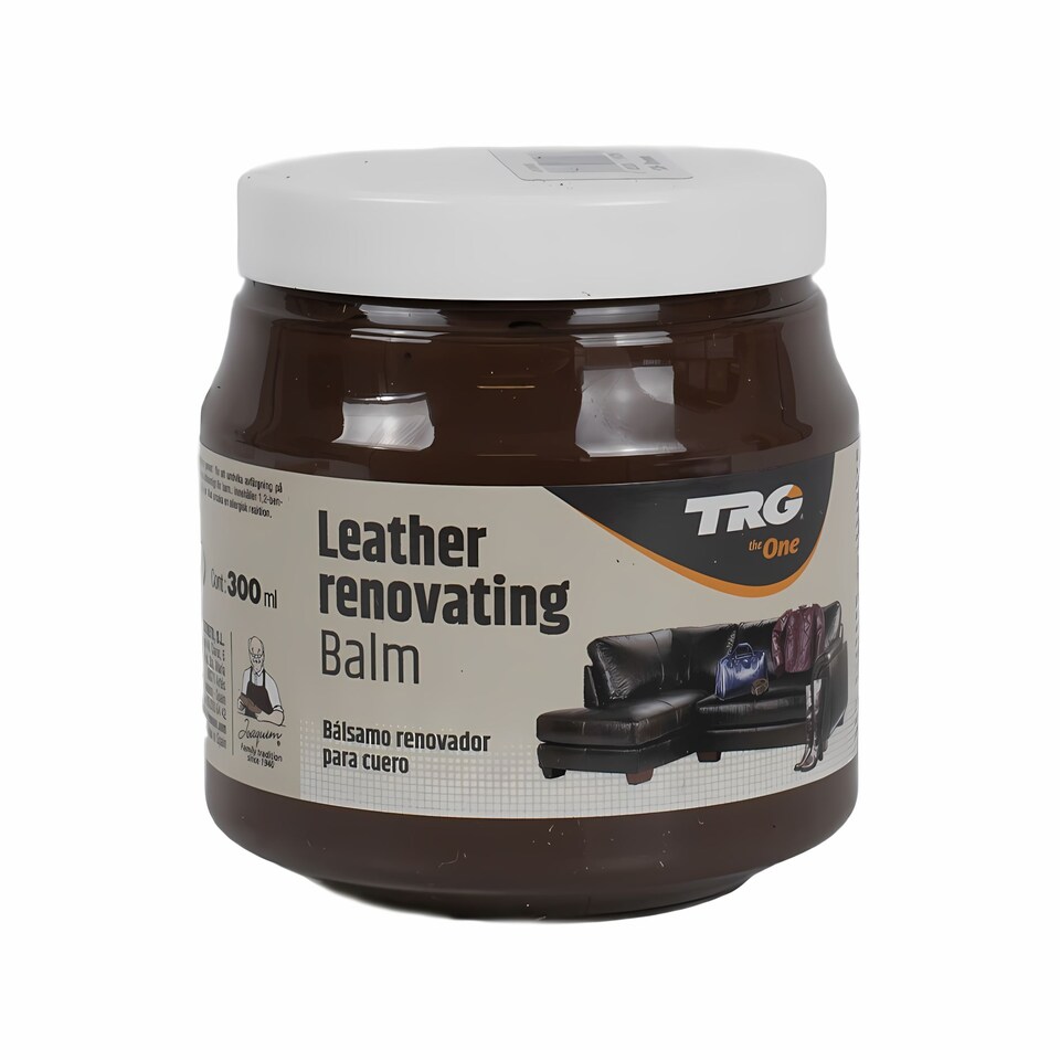 image 1 of TRG Leather Renovating Balm for Colour Restoration of Smooth Leather 300ml | Brown | Brown