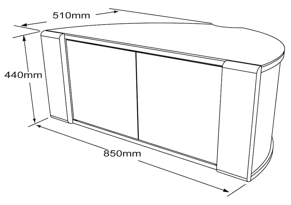 image 1 of MDA Designs Sirius 850 Remote Friendly Beam Thru Glass Door Gloss Black with Walnut/Oak Reversible Panels  for TVs up to 40" LCD/Plasma/LED Cabinet TV Stand | Multi | 1