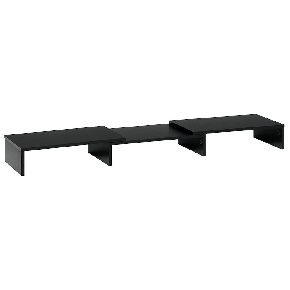 image 1 of Vinsetto Monitor Stand Screen Riser w/ Adjustable Length for Two Laptop Max