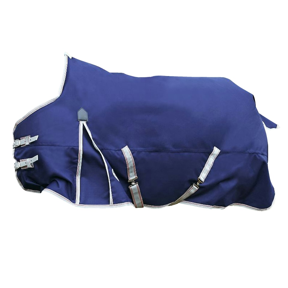 image 1 of Weatherbeeta Comfitec Lite Plus Essential Standard Neck Turnout Rug - Navy/Silver/Red - 5 ft 9