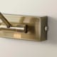 image 5 of ValueLights Modern Adjustable Antique Brass Picture Wall Light | Gold