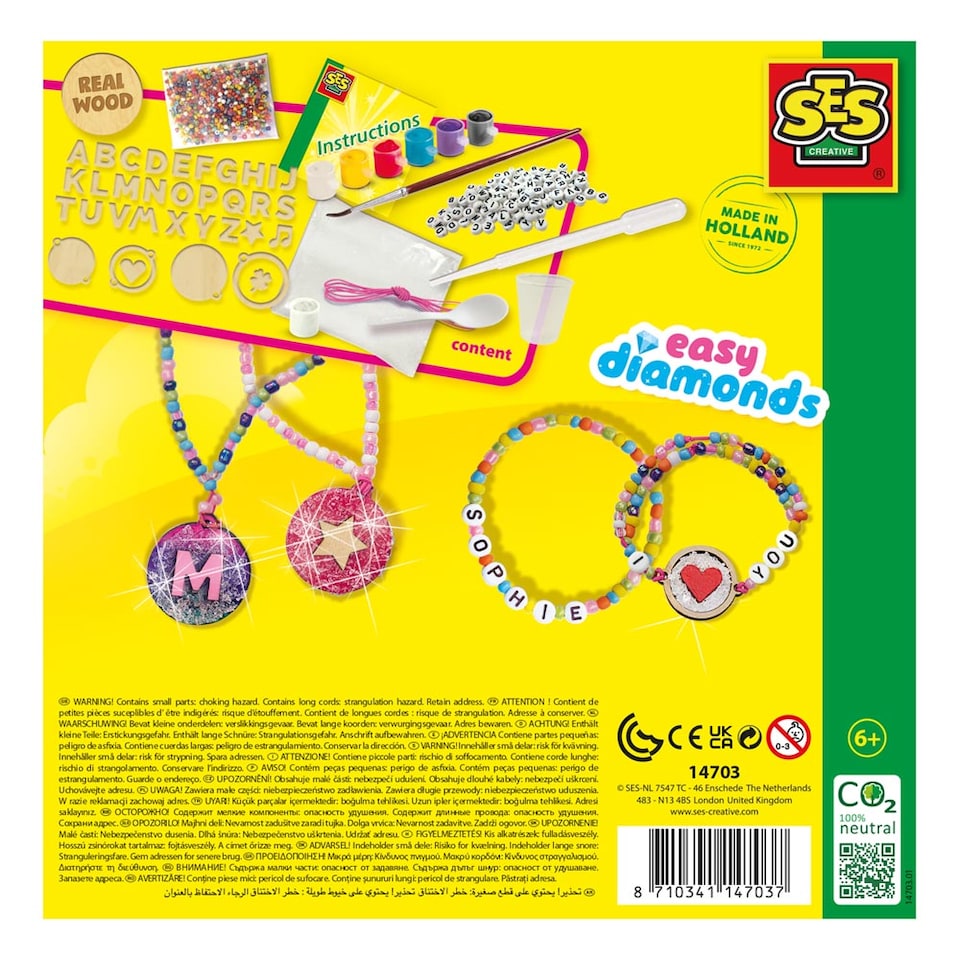 SES CREATIVE Easy Diamonds Letter Jewellery, 6 Years and Above (14703 ...