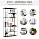 image 3 of HOMCOM Wood Bookshelf Industrial Style 6 Tier Living Room Display Rack Organiser