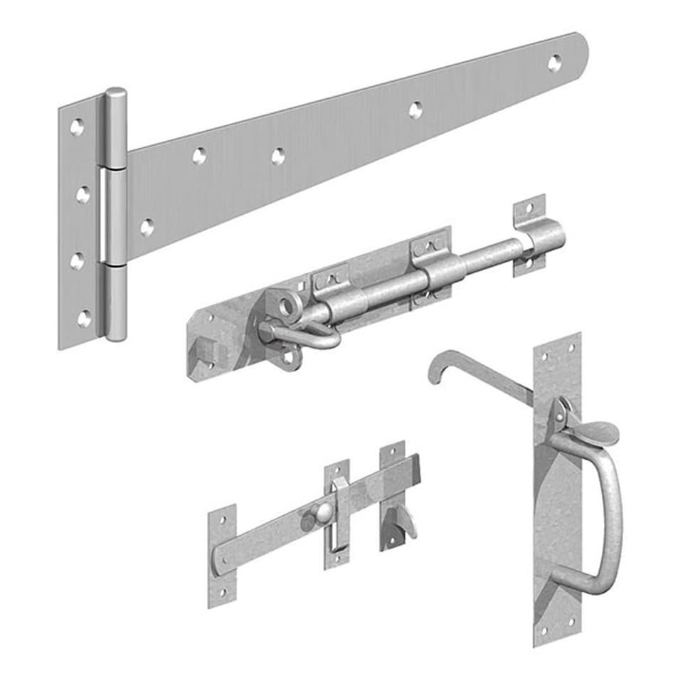 GateMate Galvanised Side Gate Kit Suffolk Latch