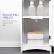 image 4 of kleankin Tall Bathroom Storage Cabinet with 3 Tier Shelf, Cupboard, Drawer, Door, Freestanding Linen Tower, Slim Side Organizer, White