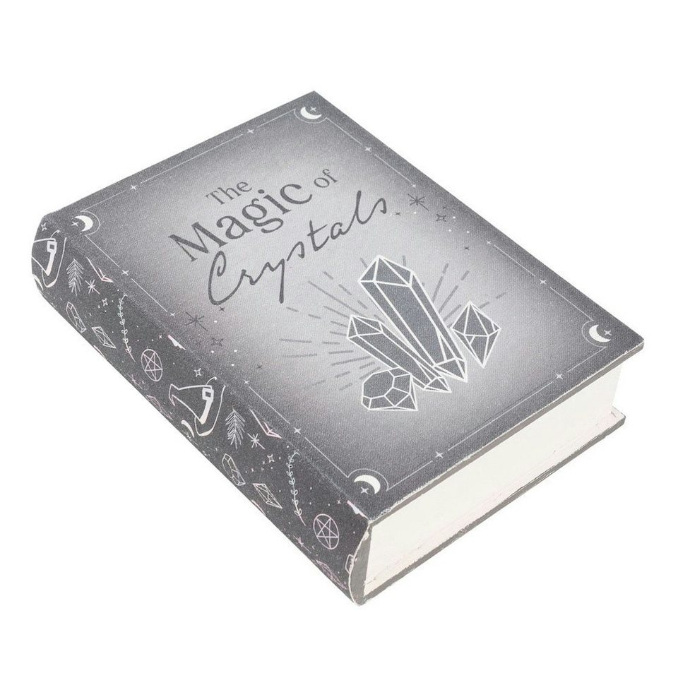 image 1 of Something Different The Magic Of Crystals Book Storage Box - Grey/White - One Size