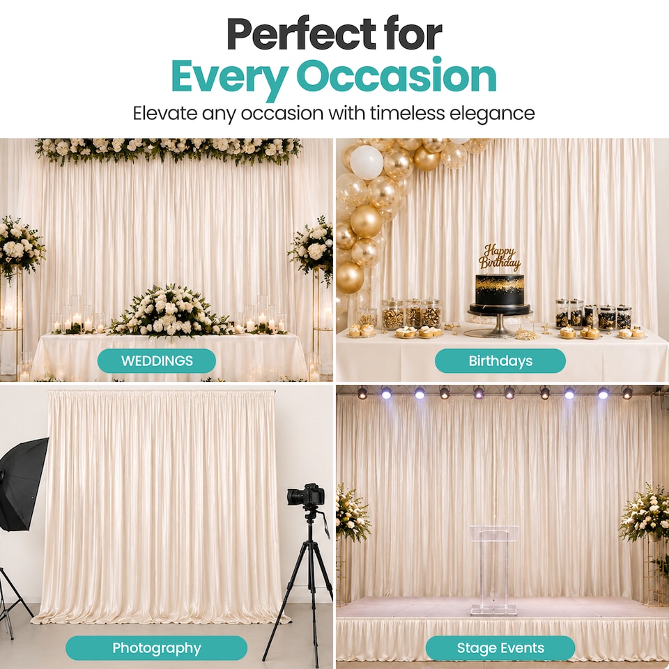 image 1 of 3x3m Spandex Backdrop Photography Background Drapes with Rod Pocket