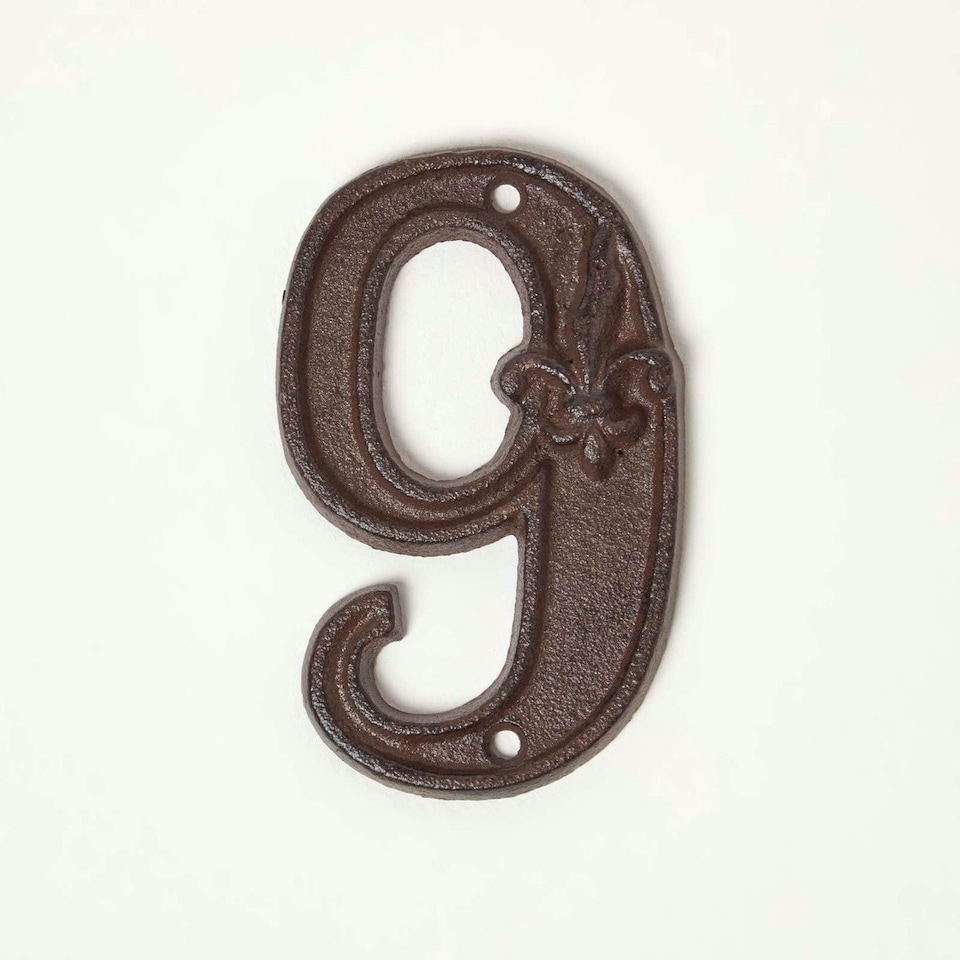 image 1 of Homescapes Cast Iron House number, 9