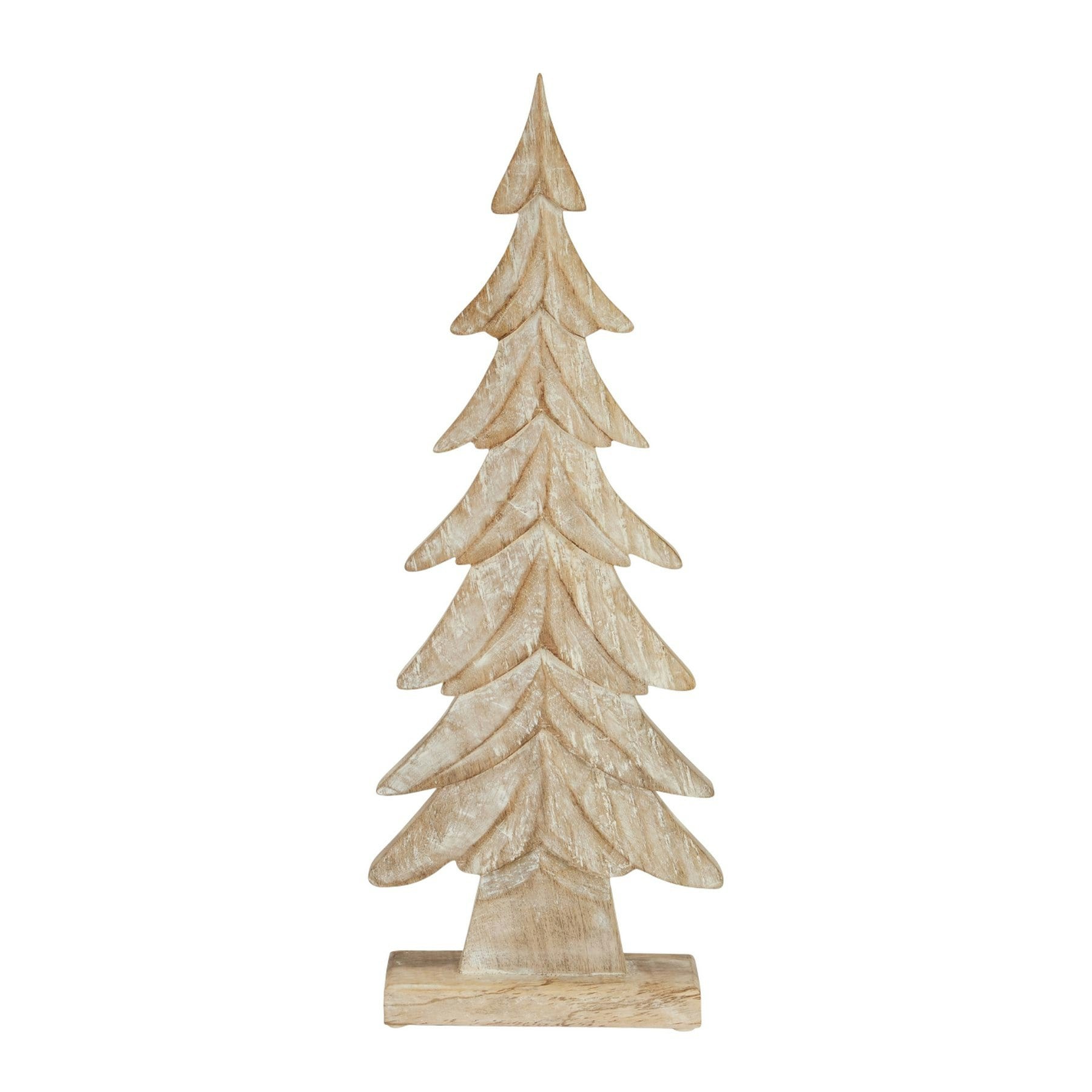Hill Interiors Wood Christmas Tree Dration 52cm x 5cm x 18cm in Dark Brown | Size: 52 cm x 5 cm x 18 cm