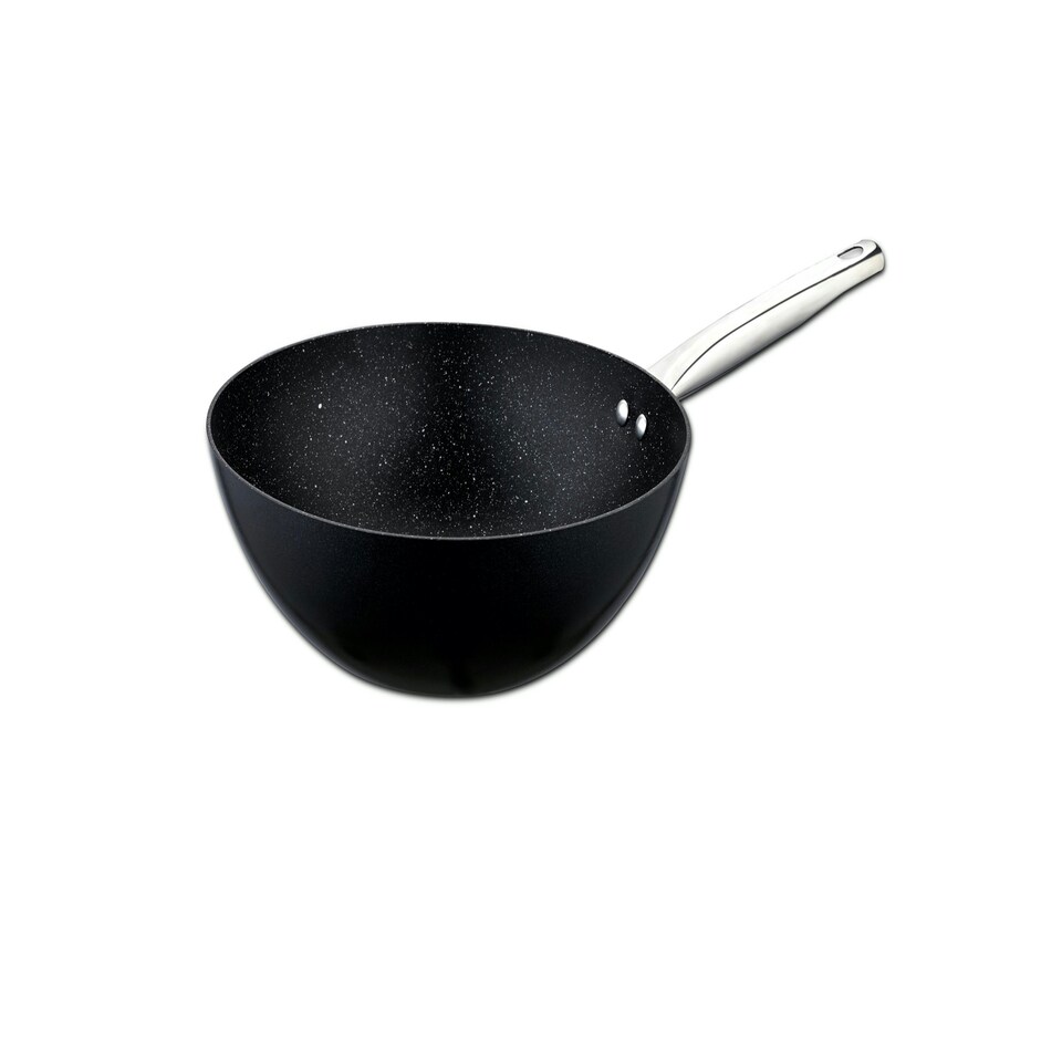 image 1 of Zest Gusto Collection Non-Stick Granite Wok Pan - 24 cm Wok Pan (2.7 Lt)