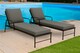 image 2 of Sun Lounger Outdoor Garden Deck Bed Cushion Waterproof Recliner Pad Removable Cover | Grey
