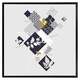 image 2 of Geometric squares & leaves (Picture Frame) White | XL
