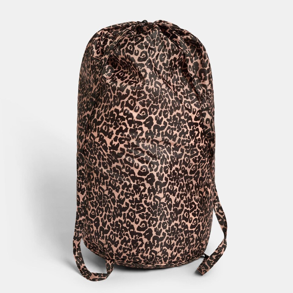 image 1 of OHS Printed Drawstring Laundry Bag Travel Backpack Lightweight