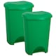 image 2 of 1 x 50L Commercial Medical Utility Green Coloured Recycling Waste Bin With Foot Pedal Green