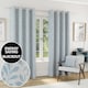 image 1 of Enhanced Living Sherwood 100% Blackout, Thermal Ice Blue Curtains with Eyelet Header (PAIR) - 46x54 inch (117x137cm)