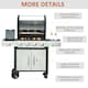 image 6 of Outsunny Deluxe Gas Barbecue Grill 4+1 Burner Garden BBQ w/ Large Cooking Area