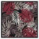 image 2 of Tropical leaves in red, white & grey (Picutre Frame) Grey | XL