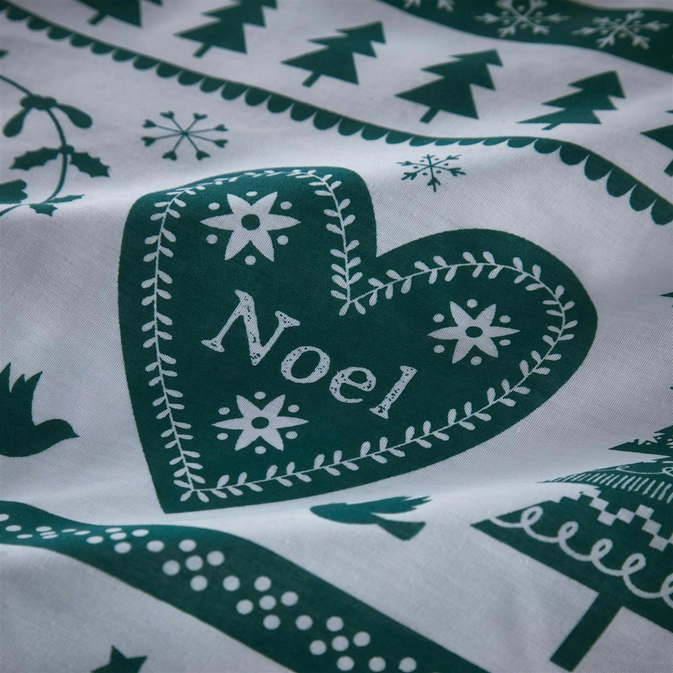 image 1 of Noel Teal Duvet Cover Set Green | Single