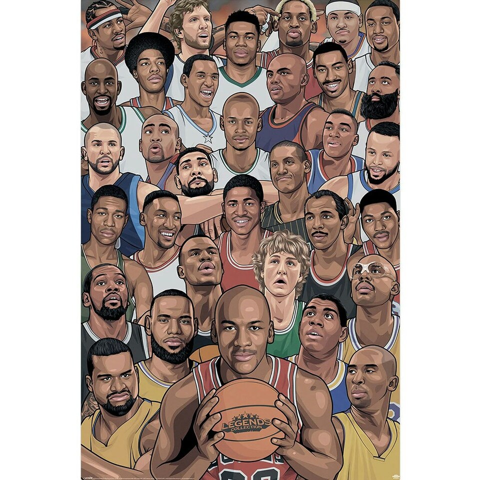 image 1 of Legends Collection Basketballs Greatest Poster - Multicoloured - One Size