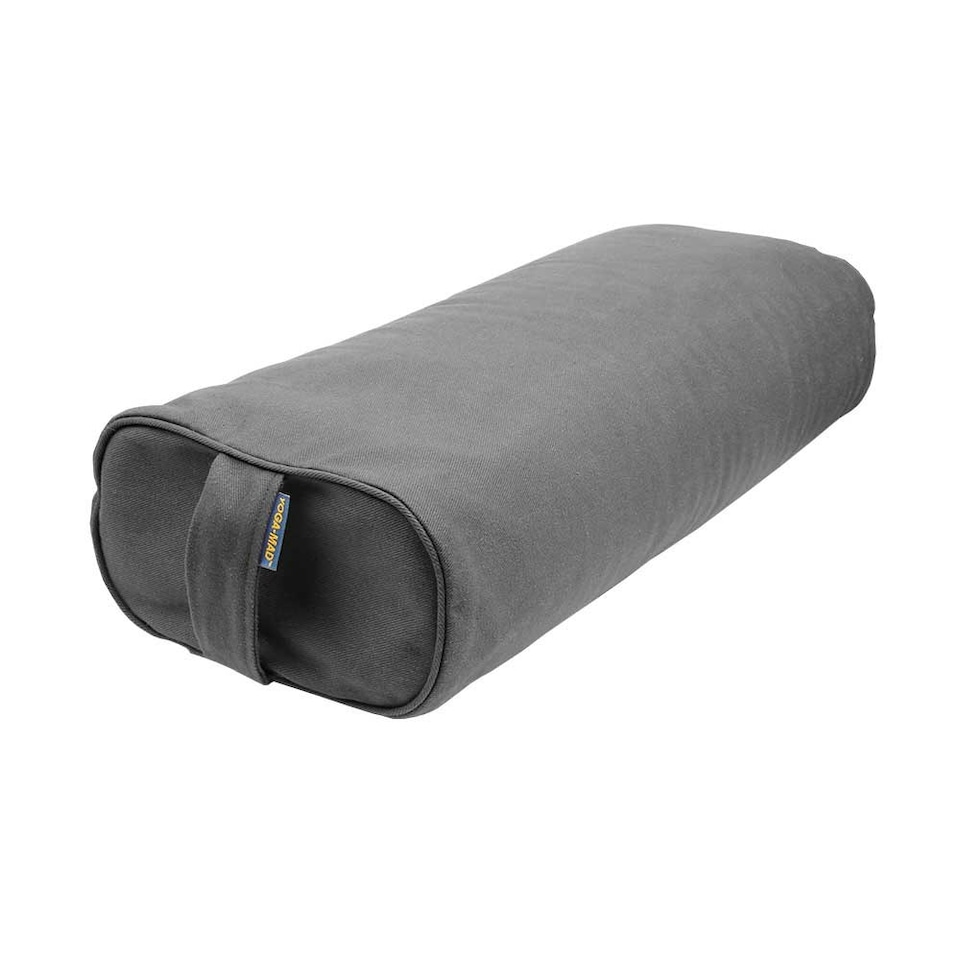 image 1 of Yoga-Mad Rectangular Buckwheat Yoga Bolster - Grey - One Size