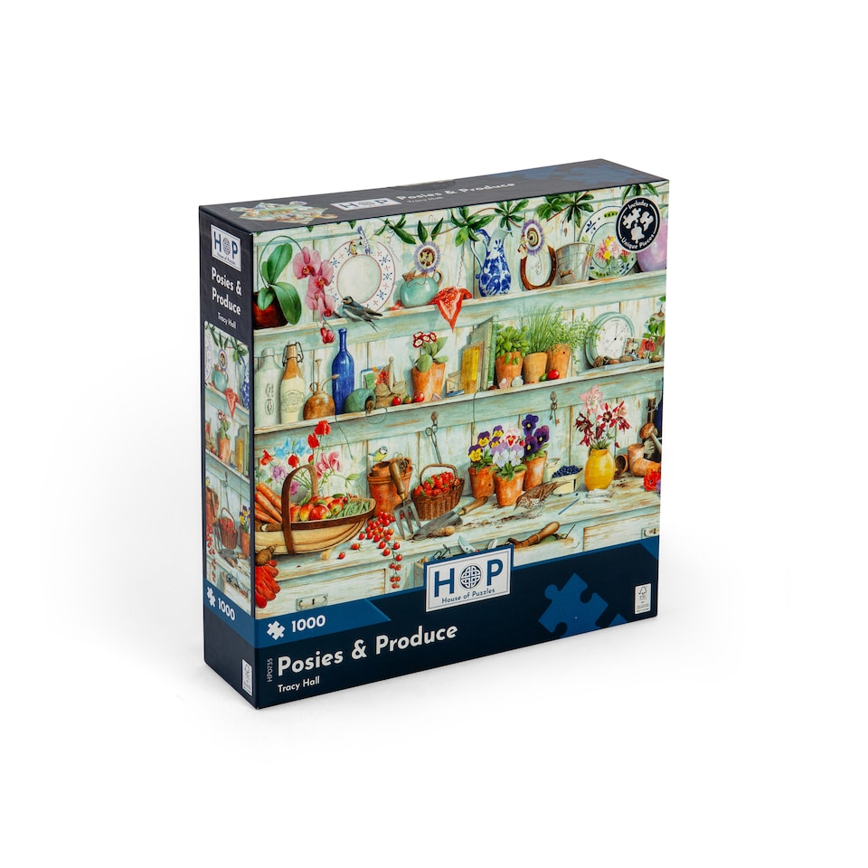image 1 of Posies & Produce 1000 Piece Jigsaw Puzzle