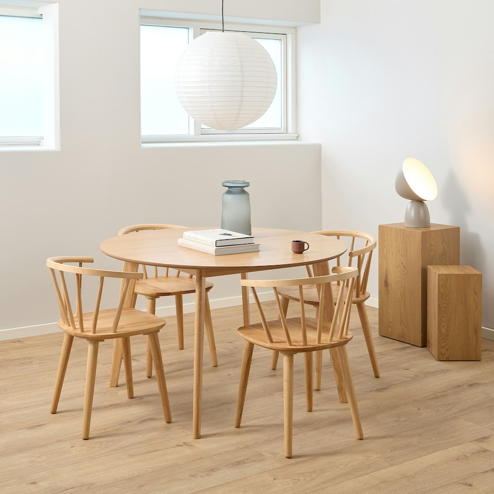 image 1 of Ida Dining Chair in Oak Set of 2