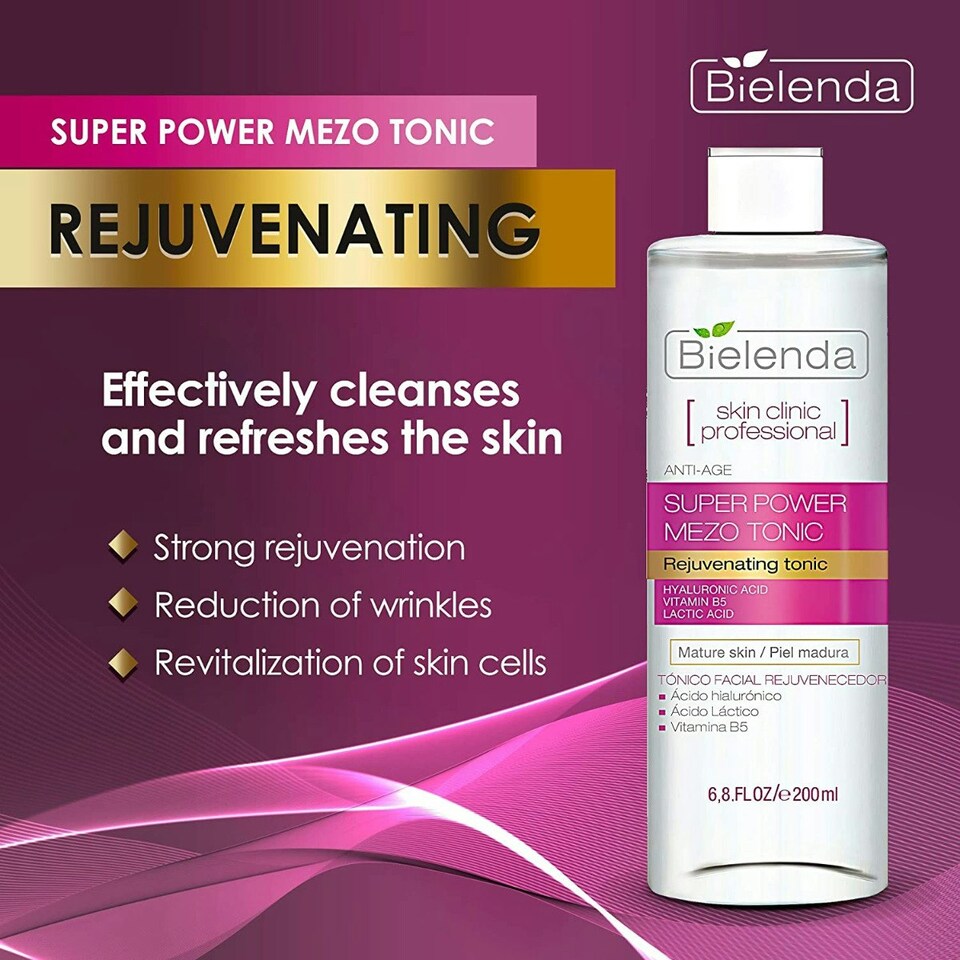 image 1 of Bielenda Skin Clinic Professional Anti Age Super Power Mezo Rejuvenating Tonic 200ml