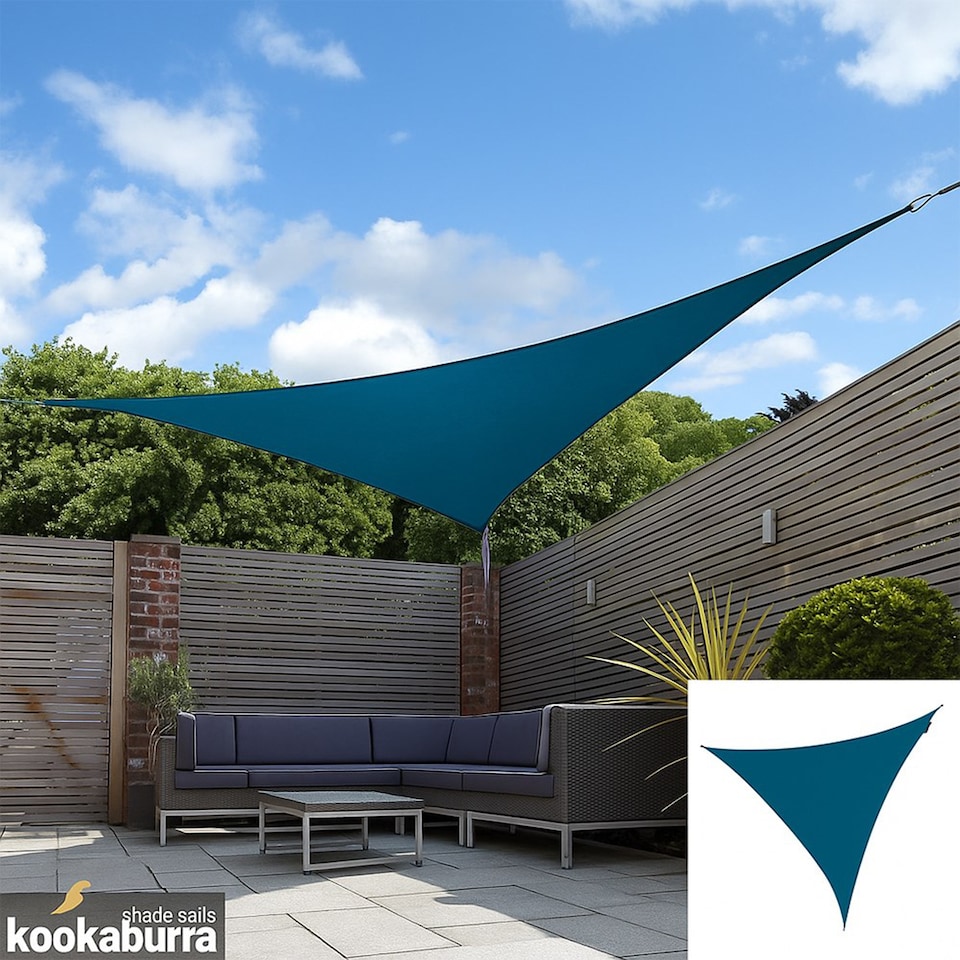 image 1 of 5m Triangle Waterproof Dark Teal Sun Shade Sail
