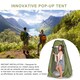 image 2 of Portable Pop Up Toilet Tent Instant Foldable Camping Privacy Shower Changing Tent - Green