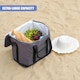 image 2 of GEEZY Zip Up Cooler Bag Insulated Picnic Food Carrier Grey 30L