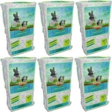 6PK 24.6L White Clean & Cozy Small Animals Bedding 99% Dust Free Odor Control