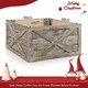 image 2 of COSTWAY Christmas Tree Wooden Tree Box Stand Cover Grey | One Size