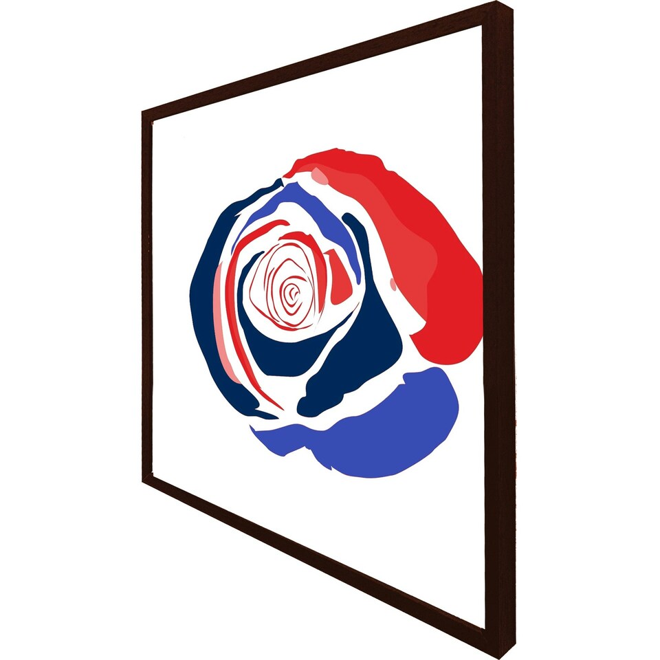 image 1 of Red & blue rose (Picutre Frame) Black | XL