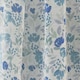 image 3 of Mia Blue Floral Print Sheer Voile Panels - Pair 140 x 229cm (55x90")