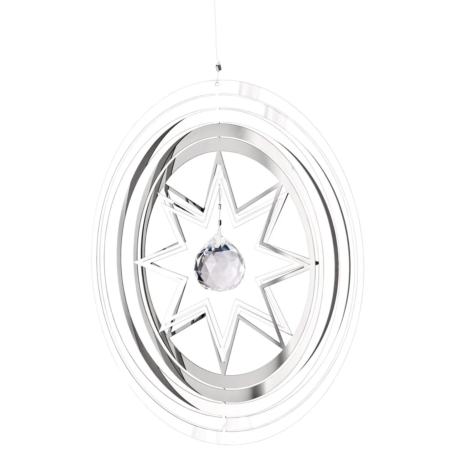Woodstock Chimes Shimmers Reflective Ornamental Suncatcher in Silver