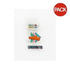 Liverpool FC Enamel Badge (Pack of 3) - Green/Orange/Pink - One Size