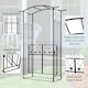 image 5 of Outsunny Garden Entrance Arch Bench Outdoor Patio Rose Trellis Climbing Plant