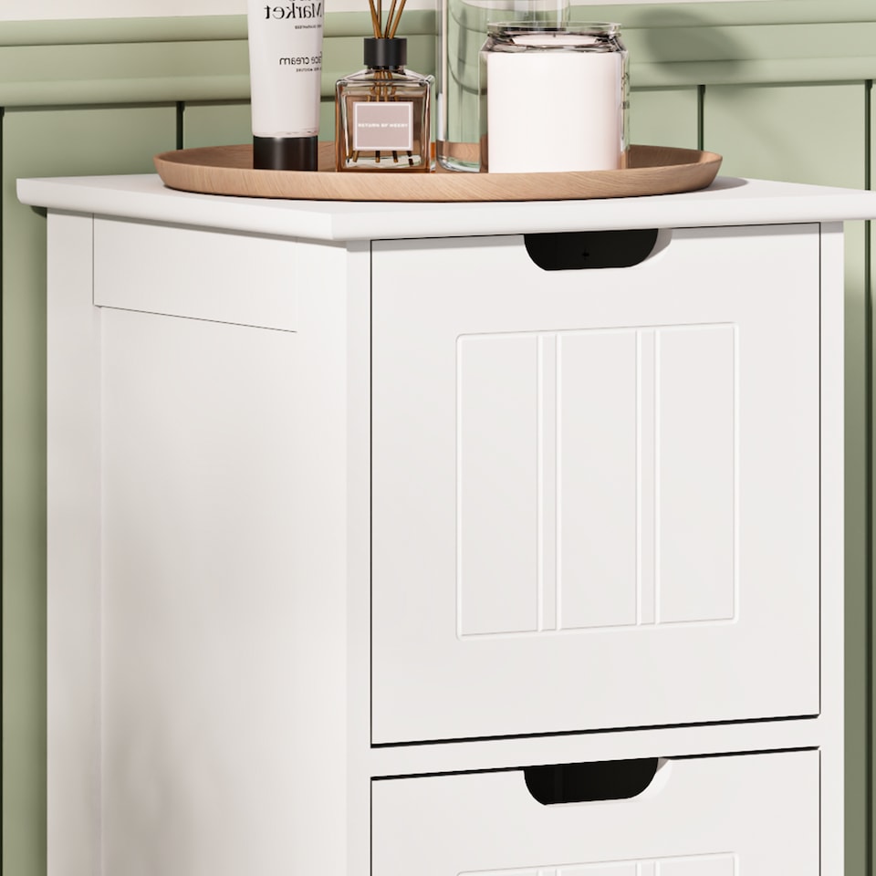 image 1 of Vonhaus Holbrook Bathroom Storage Drawers with 3 Drawers Freestanding