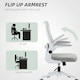 image 5 of HOMCOM Mesh Desk Chair with Tilt Function, Lumbar Support Grey