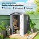 image 4 of Outsunny 4 x 6ft Garden Shed Storage w/ Foundation Kit, Vents, Grey