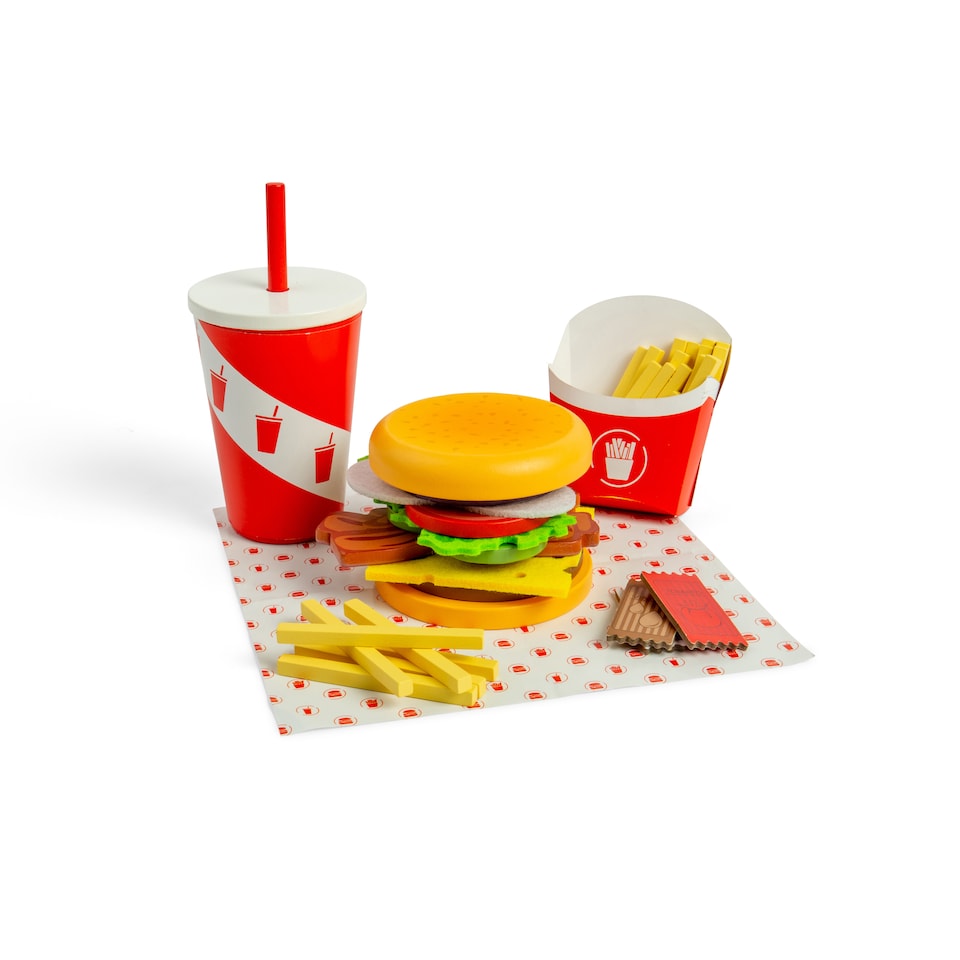 image 1 of Burger and Fries Set
